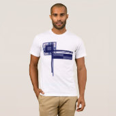 Blaue Rosette T-Shirt (Vorne ganz)