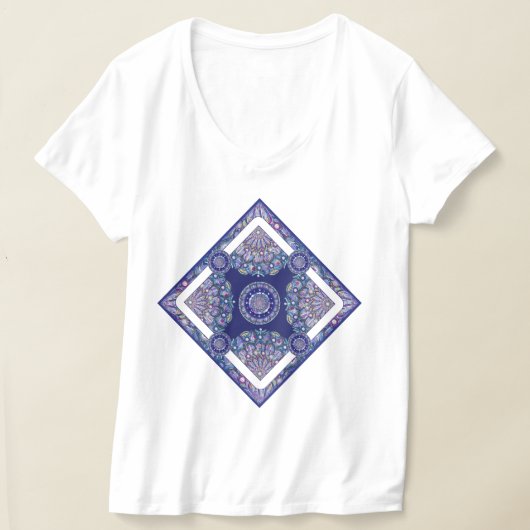 Blaue Rosette T-Shirt (Ablage )