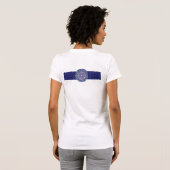 Blaue Rosette T-Shirt (Schwarz voll)