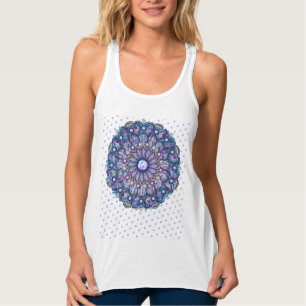 Blaue Rosette Tank Top