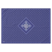 Blaue Rosette Tischdecke (Vorderseite (Horizontal))
