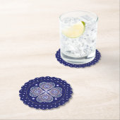 Blaue Rosette Untersetzer (Vor Ort)