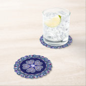 Blaue Rosette Untersetzer (Vor Ort)