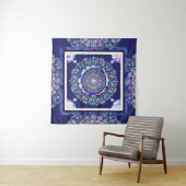 Blaue Rosette Wandteppich (Beispiel)