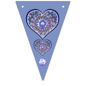 Blaue Rosette Wimpelkette (Zweite Fahne)
