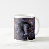 Blaue Roseunicorn-Klassiker-Tasse Kaffeetasse (VorderseiteRechts)