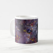 Blaue Roseunicorn-Klassiker-Tasse Kaffeetasse (Vorderseite Links)