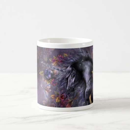Blaue Roseunicorn-Klassiker-Tasse Kaffeetasse (Mittel)