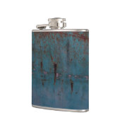 Blaue Rostflasche Flachmann (Links)