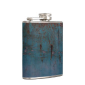 Blaue Rostflasche Flachmann (Rechts)