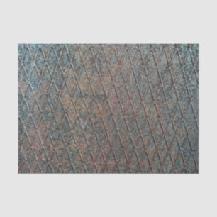 Blaue rostige Diamantform Metallmuster Seidenpapier