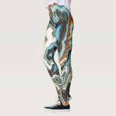 Blaue Rostmarmor-Strömung Leggings (Links)