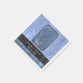 Blaue Rostmetall Serviette (Ecke)