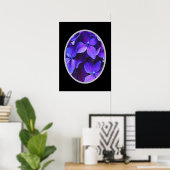 BLAUE ROT Hydrangea Poster (Heimbüro)