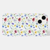 Blaue Rot Wasserfarbe Wildblume Case-Mate iPhone Hülle (Rückseite (Horizontal))