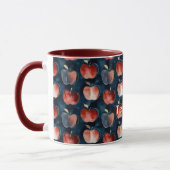 Blaue Rote Äpfel Bester Lehrer oder personalisiere Tasse (Links)