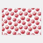 Blaue rote Äpfel Geschenkpapier Set (Vorderseite 2)