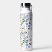 Blaue Röte Cottagecore Wildblume Trinkflasche (Vorne)
