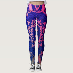 Blaue + rote Farben auf eleganten, maßgeschneidert Leggings
