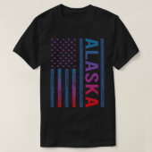 Blaue rote Flagge Alaska TShirt (Design vorne)
