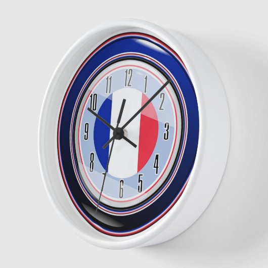 Blaue Rote Flagge Frankreichs Uhr (Winkel)