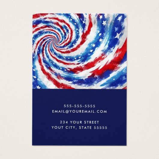 Blaue, rote gefärbte Krawatte wirbeln Ohrring-Graf (Rückseite)