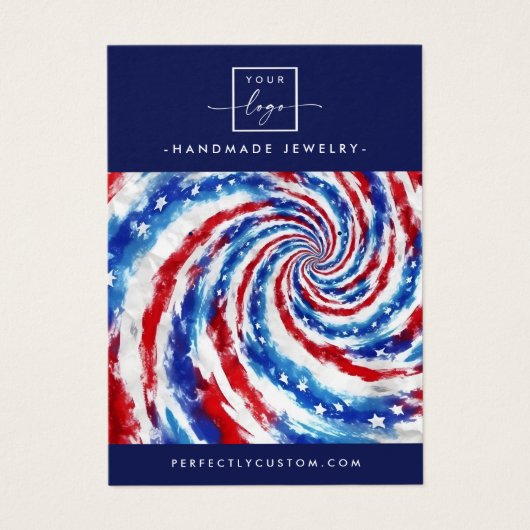 Blaue, rote gefärbte Krawatte wirbeln Ohrring-Graf (Vorderseite)