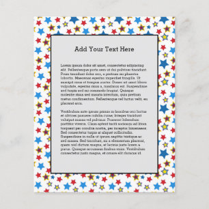 Blaue Rote Gelbe Sterne Cheerleader Sternen Cheerl Flyer