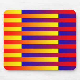 Blaue Rote Gelbe Streifen Mousepad