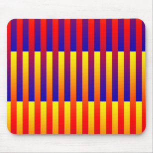 Blaue Rote Gelbe Streifen Mousepad