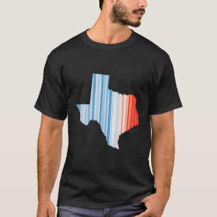 Blaue rote globale Temperatur - Klimawandel in Tex T-Shirt