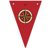 Blaue rote Jagdflagge für das Thema Nautic Wimpelkette (Zweite Fahne)