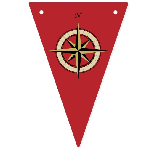 Blaue rote Jagdflagge für das Thema Nautic Wimpelkette (Zweite Fahne)