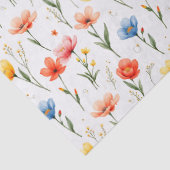 Blaue Rote Rosa Blumen Seidenpapier (Detail)