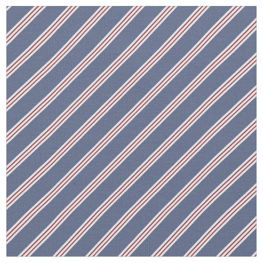 Blaue & Rote Streifen Stoff (Nahaufnahme)