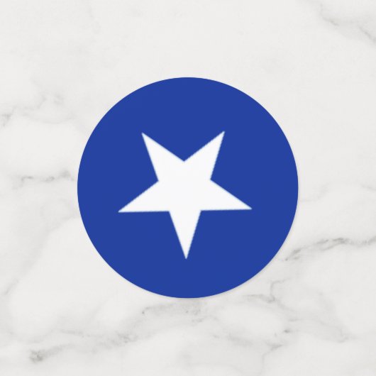 Blaue, rote und weiße Sterne Konfetti (Klein Vorderseite)