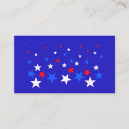 Blaue, rote und weiße Sternmuster Begleitkarte