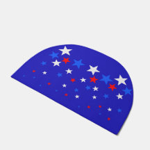 Blaue, rote und weiße Sternmuster