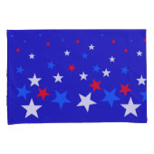 Blaue, rote und weiße Sternmuster Kissenbezug (Vorderseite-Rechts)