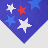 Blaue, rote und weiße Sternmuster Seidenpapier (Detail)