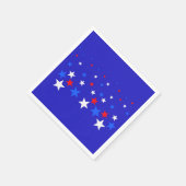 Blaue, rote und weiße Sternmuster Serviette (Ecke)