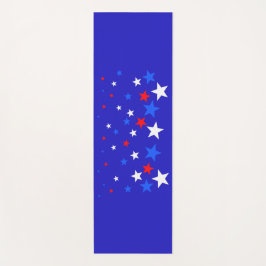 Blaue, rote und weiße Sternmuster Yogamatte