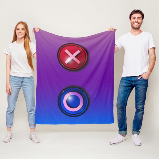 Blaue rote Wahlknöpfe Farbverlauf Fliesblanke Fleecedecke (Beispiel)