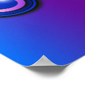 Blaue rote Wahlknöpfe Gradient Gaming-Wandkunst Poster (Ecke)