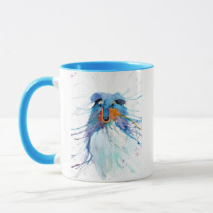Blaue Rough Collie Tasse
