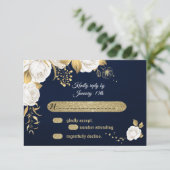 Blaue RSVP-Karte RSVP Karte (Stehend Vorderseite)