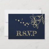 Blaue RSVP-Karte RSVP Karte (Rückseite)