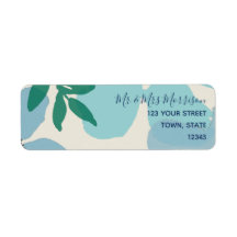 Blaue Rücksendeadresse