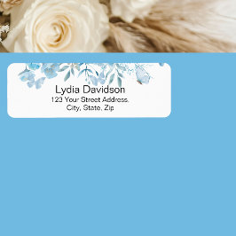 Blaue Rücksendeadresse