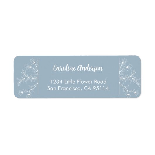 Blaue Rücksendeadresse (Vorne)